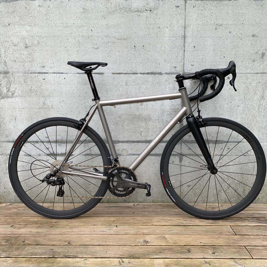 Custom Built Enigma Echelon road bike with mechanical shifting components